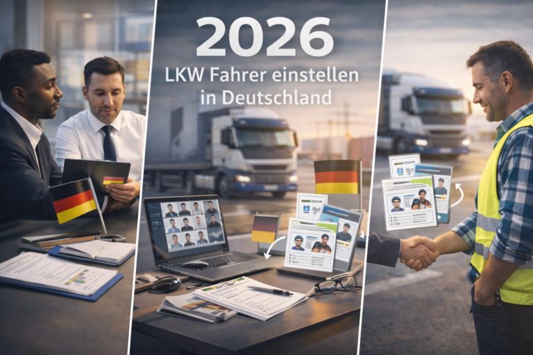 Mehr über den Artikel erfahren LKW Fahrer einstellen in Deutschland: Der komplette Leitfaden für Unternehmen im Jahr 2026